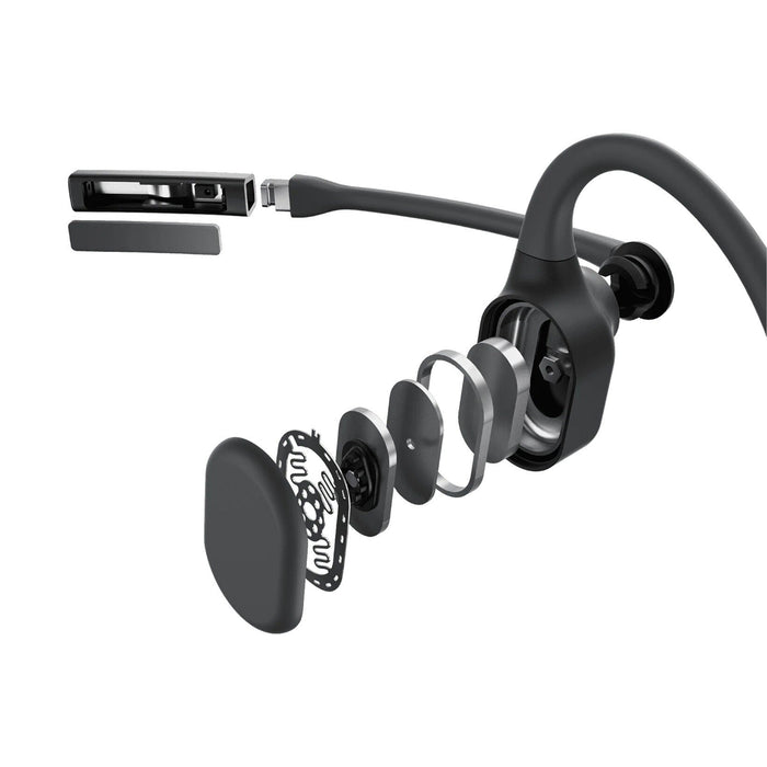 SHOKZ OpenComm2 | Écouteurs à conduction osseuse - Bluetooth - Microphone - Noir-Sonxplus Drummondville