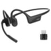 SHOKZ OpenComm2 USB-C | Écouteurs à conduction osseuse - Bluetooth - Adaptateur USB-C - Microphone - Noir-Sonxplus Drummondville