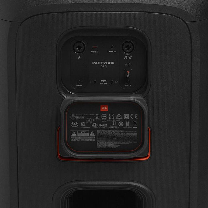 JBL Partybox 520 | Haut-parleur portable - Sans fil - Bluetooth - Effets lumineux - 400W RMS - Noir | 09 | Sonxplus Drummondville
